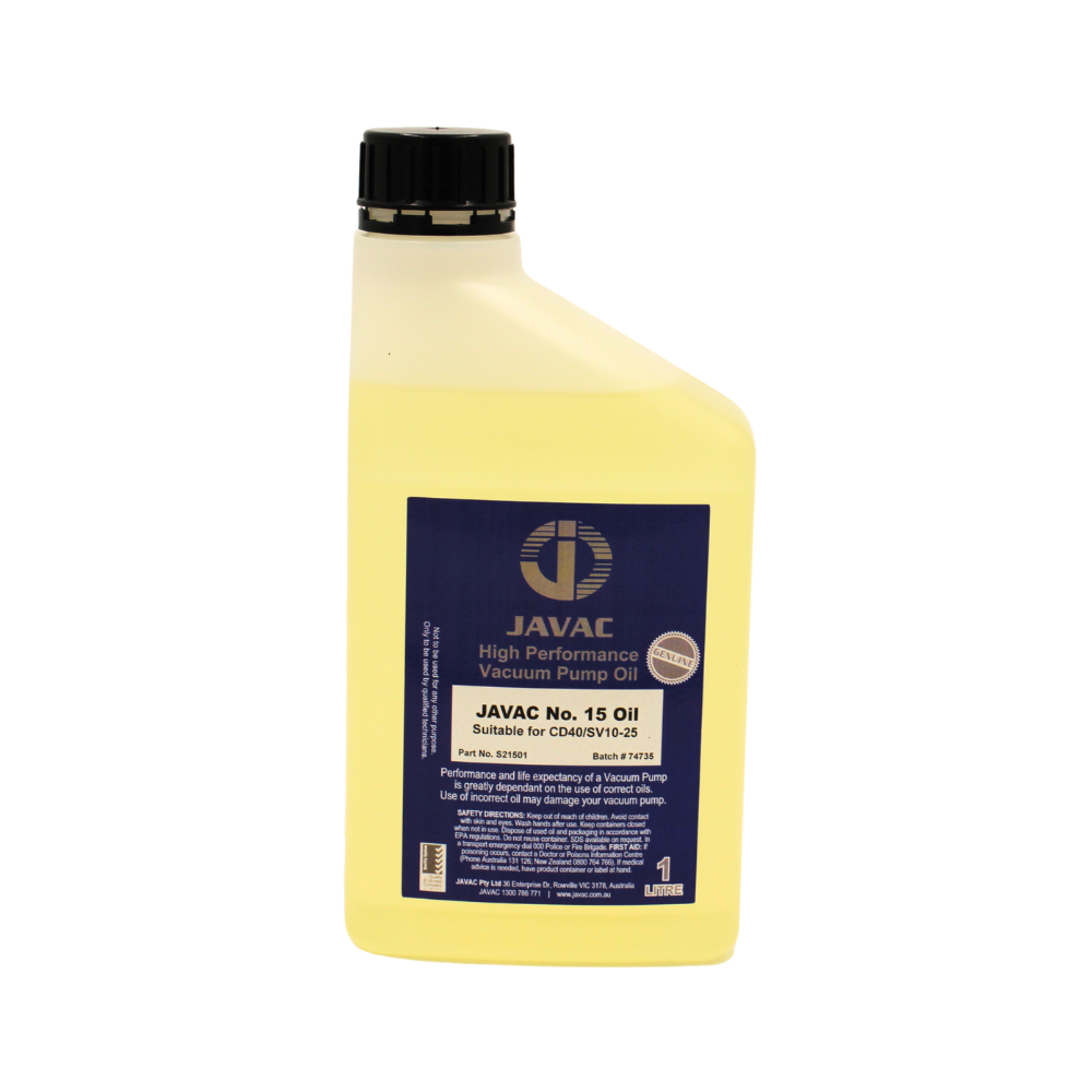 JAVAC Vacuum Pump Oil - N15 (1L & 5L)