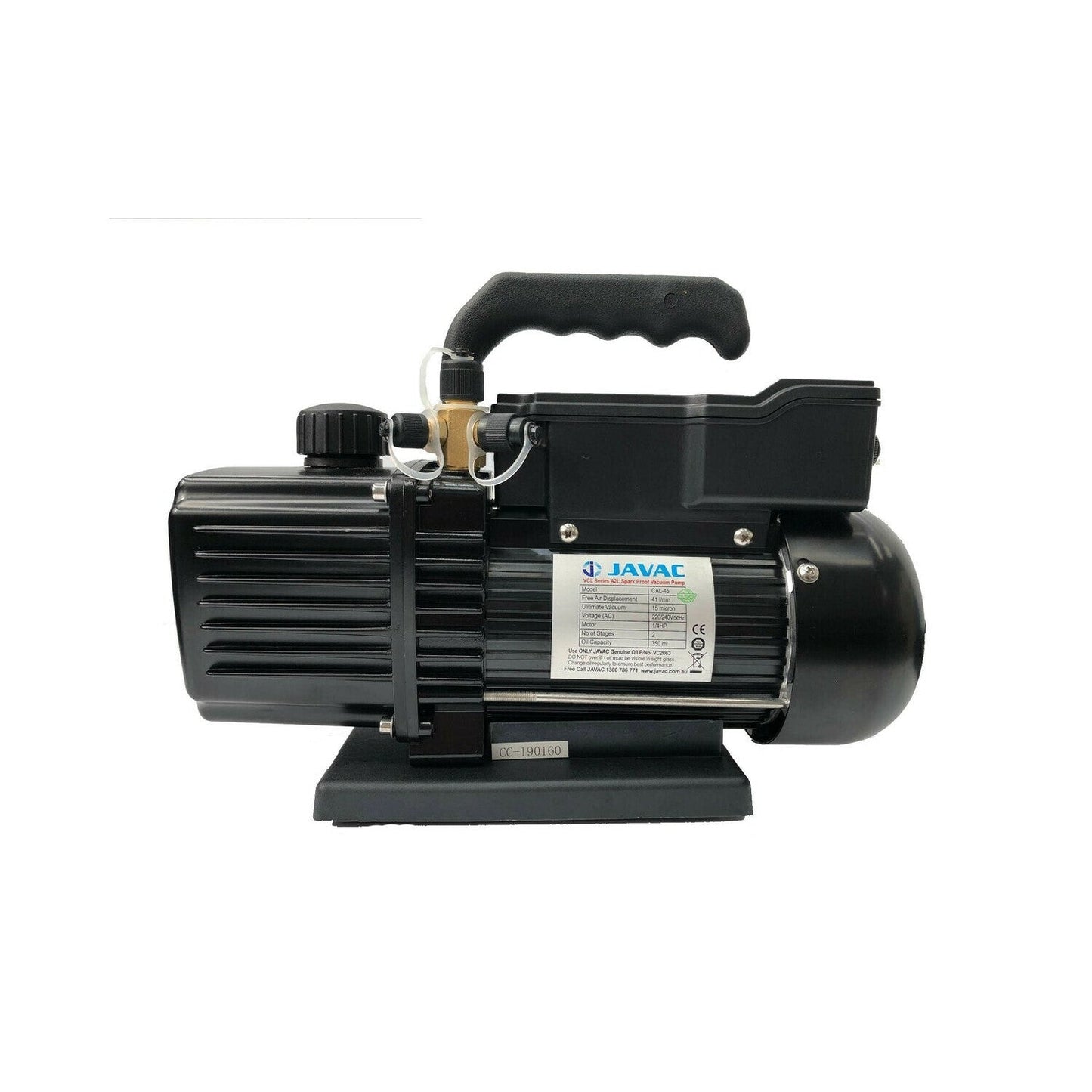 JAVAC CAL Series, 45 L/min, 2-stage Vacuum Pump - R32 Compliant - - JAVAC PTY. LTD.