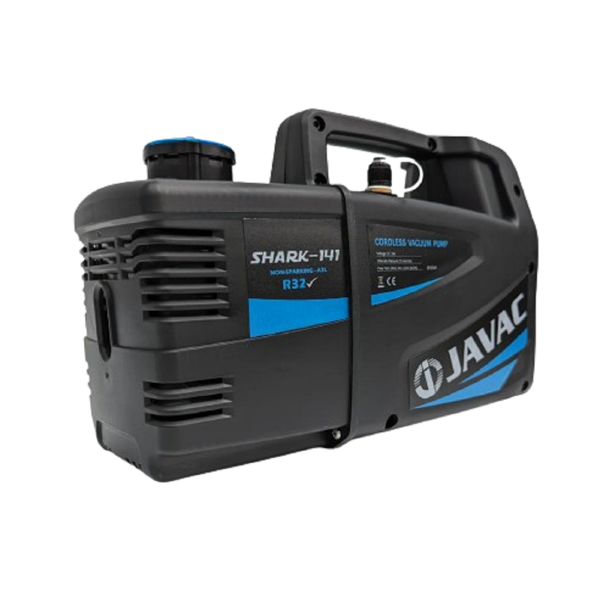 JAVAC SHARK-141, Cordless, 141 L/min, 2-stage Vacuum Pump - R32 Compliant - - JAVAC PTY. LTD.