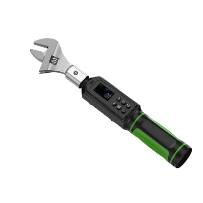 Adjustable wrench with digital display on a white background